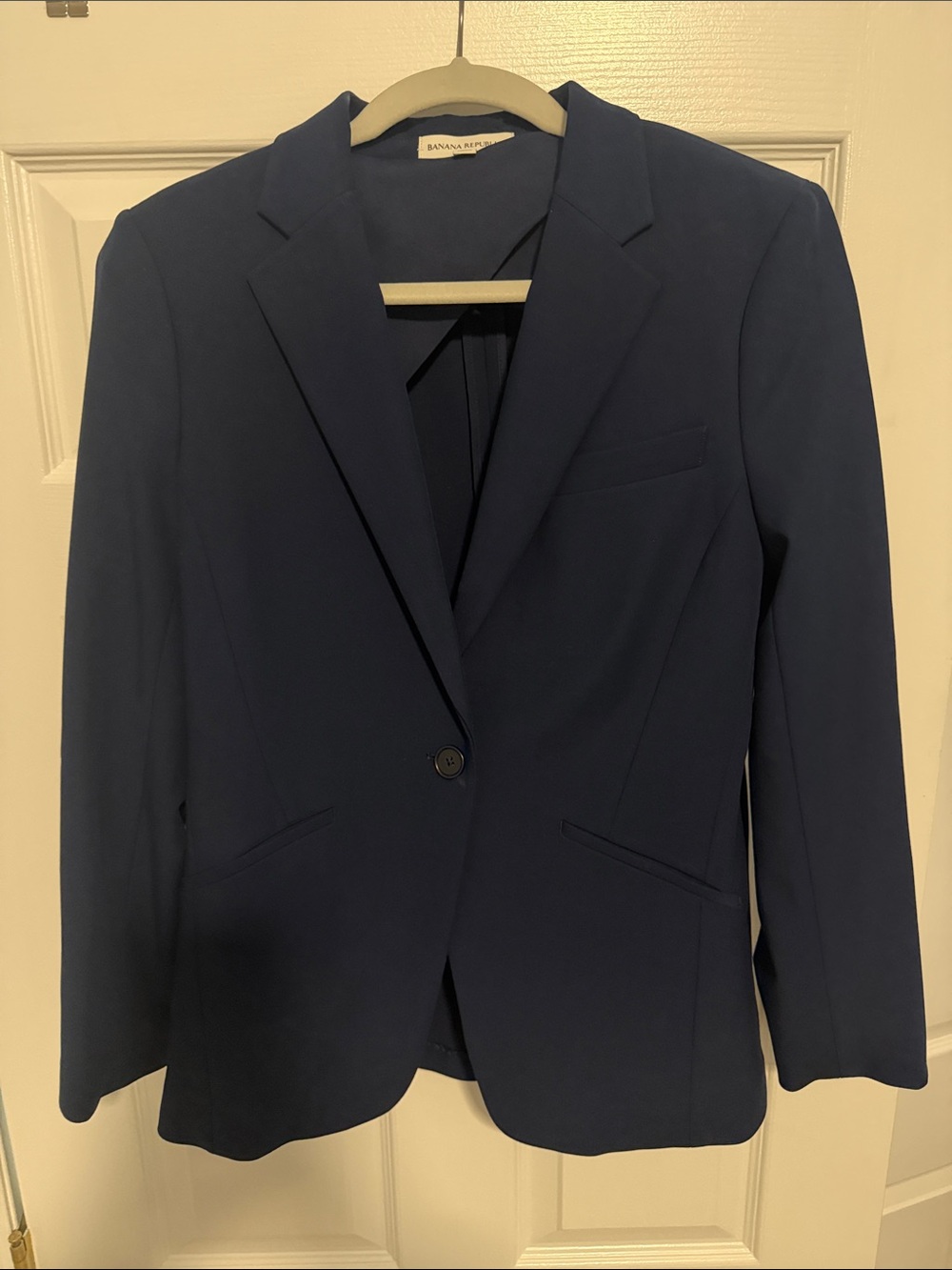 Banana Republic Women's Navy Single-Button Blazer